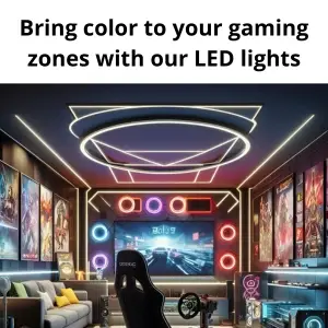 Bring color to your gaming zones with our LED lights